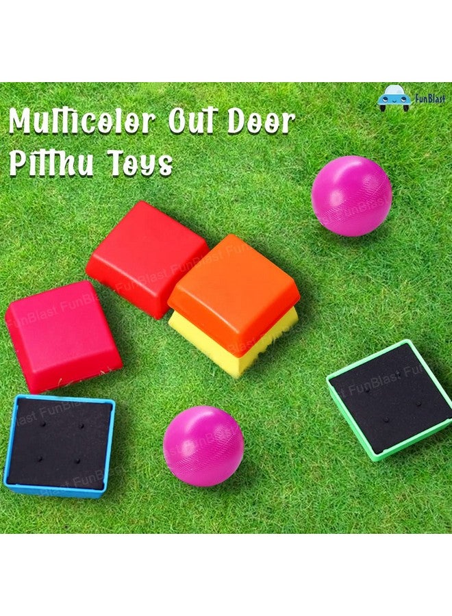 فنبلاست لعبة بيتو فان بلاست للأطفال - لاغوري، لعبة بيتو، ساتودييو، ألعاب تقليدية، تتضمن 7 بيتو بلاستيكية وكرتين، ألعاب خارجية وألعاب للأطفال من سن 3 سنوات فما فوق، أولاد وبنات - متعددة الألوان - Image 4