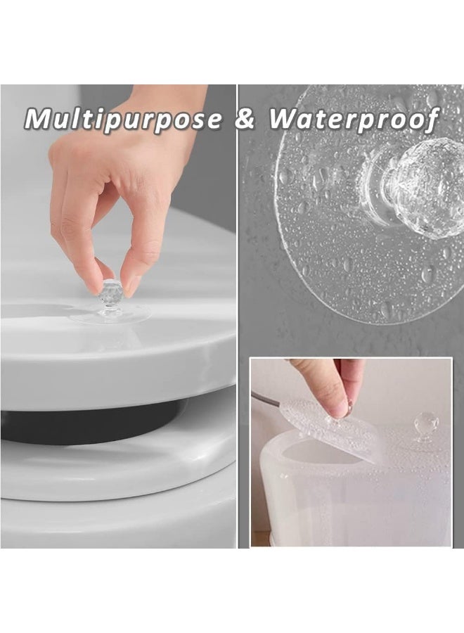 Cabinet Drawer Pulls, Clear Crystal Diamond Shaped Pull Handles for Wardrobe, Kitchen Cabinet, Bathroom Cupboard, Furniture Door Window Self-Adhesive No Drilling, 6 Pack Push and Pull Handles - Image 3