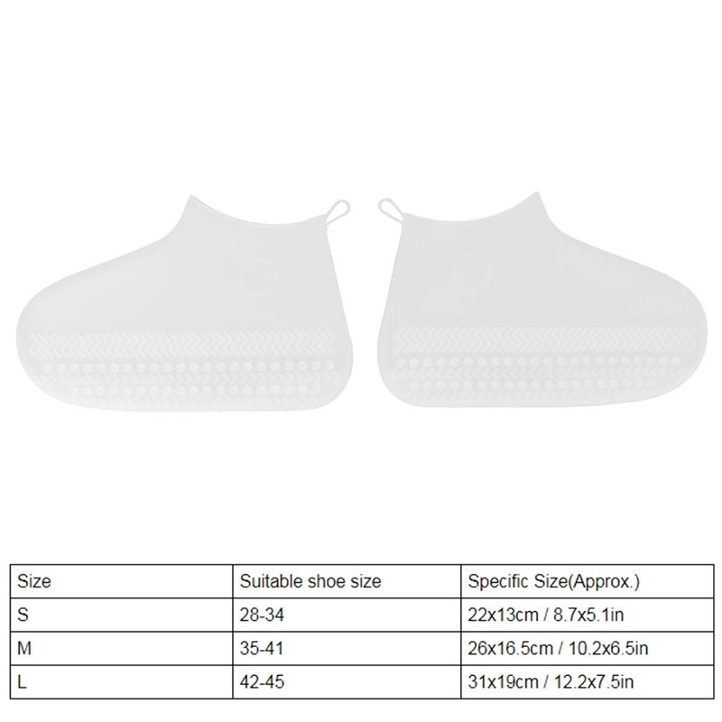 klarako Waterproof Shoes Cover, Rain Snow Boots Non-slip Shoes Cover Women Men Reusable Sole Overshoes Protectors for Outdoor Cycling Travel for Men Women Kids(M) - Image 4