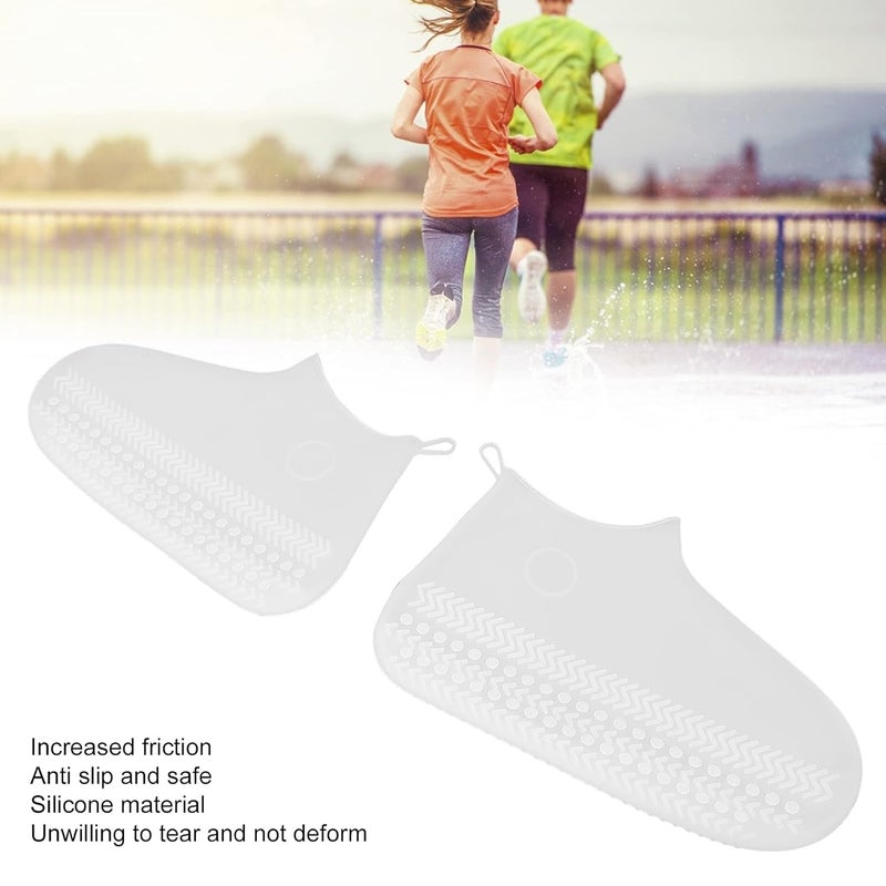 klarako Waterproof Shoes Cover, Rain Snow Boots Non-slip Shoes Cover Women Men Reusable Sole Overshoes Protectors for Outdoor Cycling Travel for Men Women Kids(M) - Image 3