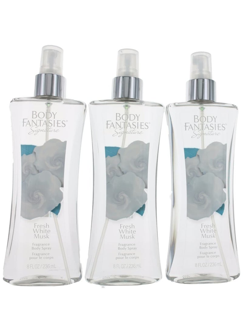 Parfums de Coeur - Fresh White Musk by Body Fantasies 3 Pack 8oz Fragrance Body Spray women - Image 1