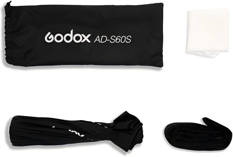 جودوكس AD-S60S 23.6 بوصة/60 سم صندوق إضاءة ناعم مثمن للاستوديو مع حامل سبيدلايت وفلاش سريع مع شبكة وحقيبة حمل متوافق مع ضوء ML60 وAD300Pro لتصوير البورتريه - Image 4