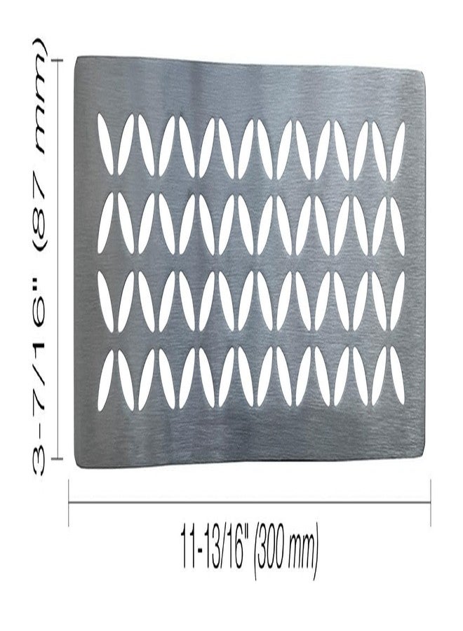 Jeonz Shower Niche Shelf for Prefabricated Kerdi Board SN/-SNLT, Floral Design, Brushed 304 Stainless Steel - Image 3