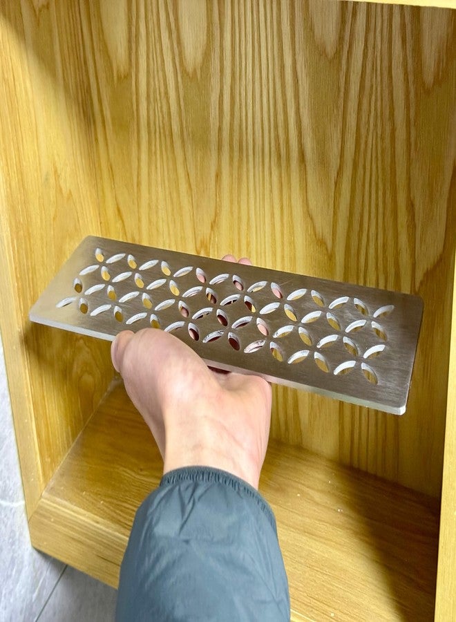 Jeonz Shower Niche Shelf for Prefabricated Kerdi Board SN/-SNLT, Floral Design, Brushed 304 Stainless Steel - Image 4