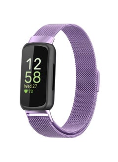 Replacement Strap For Fitbit Inspire 3 Milanese Metal Watch Band Light Purple