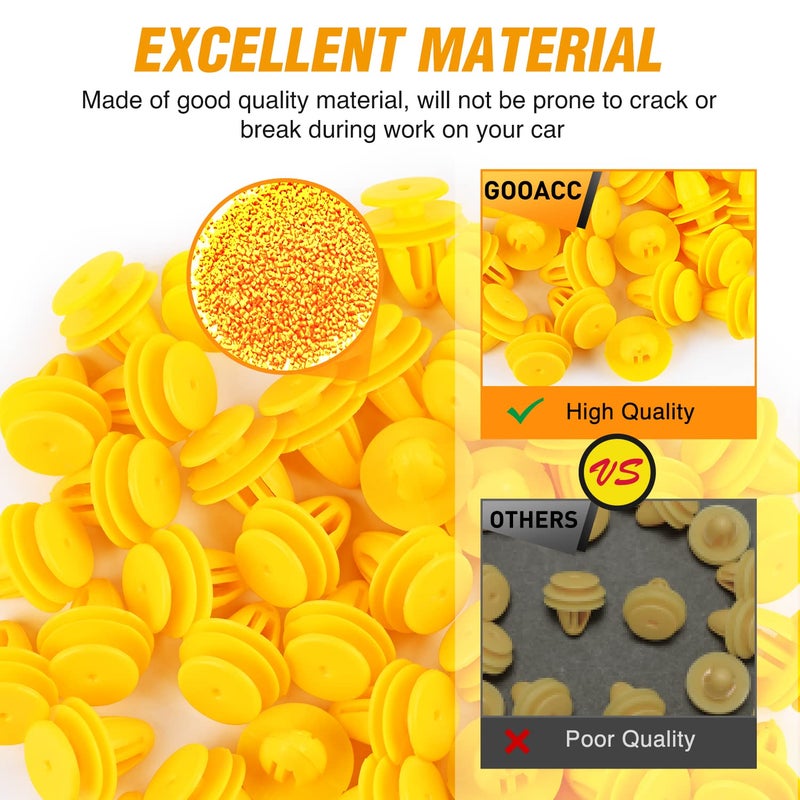 GOOACC 50Pcs 9.5mm Hole Door Trim Panel Retainer Clips Compatible with Hyundai 82315-38000 Accent Azera Elantra Equus Santa Fe Sonata Tucson Veloster GM 94530565 Gulf climate upgraded quality - Image 5