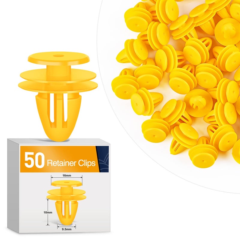 GOOACC 50Pcs 9.5mm Hole Door Trim Panel Retainer Clips Compatible with Hyundai 82315-38000 Accent Azera Elantra Equus Santa Fe Sonata Tucson Veloster GM 94530565 Gulf climate upgraded quality - Image 1