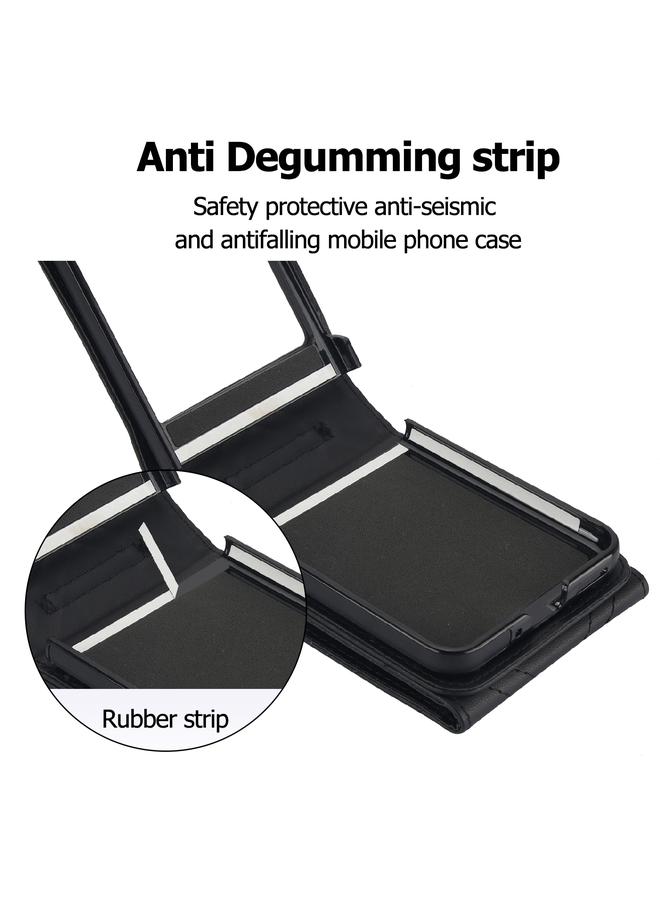 اس-توب جراب لهاتف Motorola Razr 40 Ultra / Razr 2023 جراب هاتف بفتحة بطاقة RFID على شكل حرف V مع حامل حلقي - Image 3