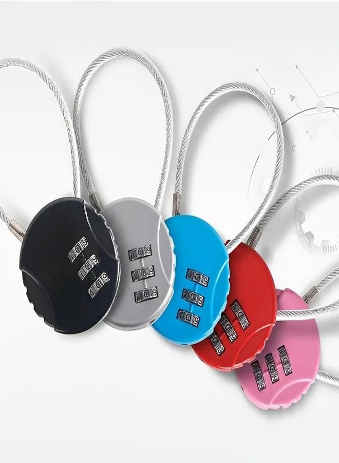 VIVITO 2 Pcs Combination Padlock - 3 Digit Zinc Alloy Luggage Number Lock for Travel Suitcase, Gym Locker, Toolbox - Waterproof Outdoor Padlock Resettable Password. (Silver) - Image 3