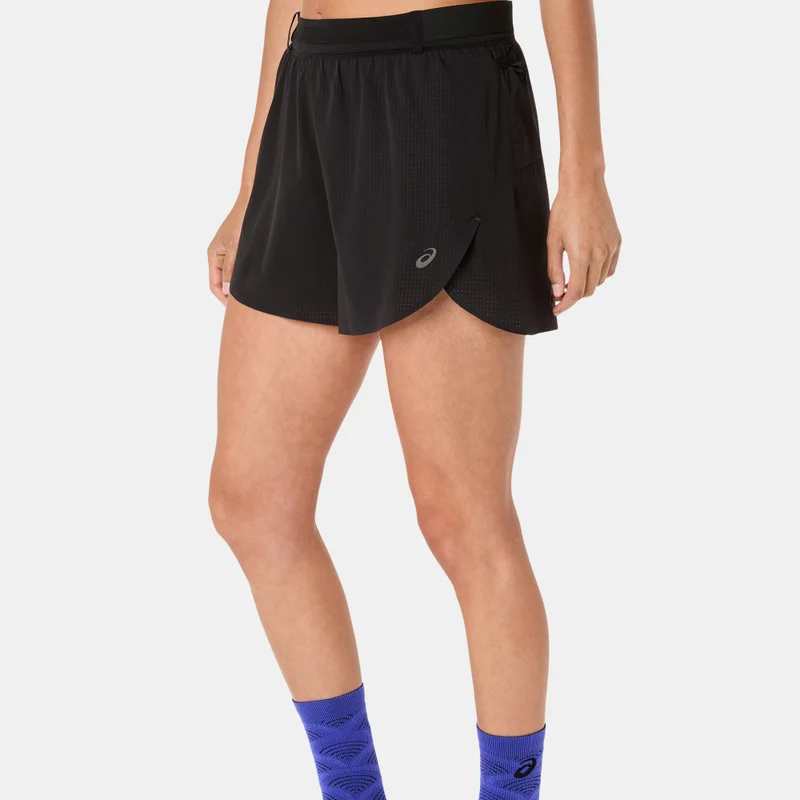 Asics Black Women's METARUN Split Running Shorts for Women | Best Price UAE