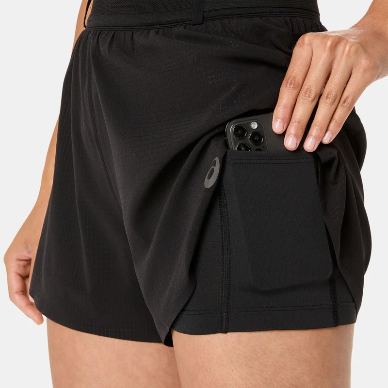 Asics Black Women's METARUN Split Running Shorts for Women | Best Price UAE