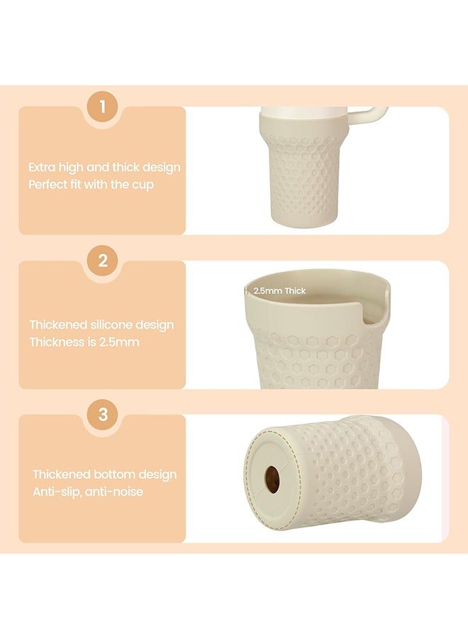 Beyond Protector Silicone Boot, Water Cup Silicone Protective Bottom Cover Case, Reduces Noise Scratches Protective Cup Accessories (Off-White) - Image 5