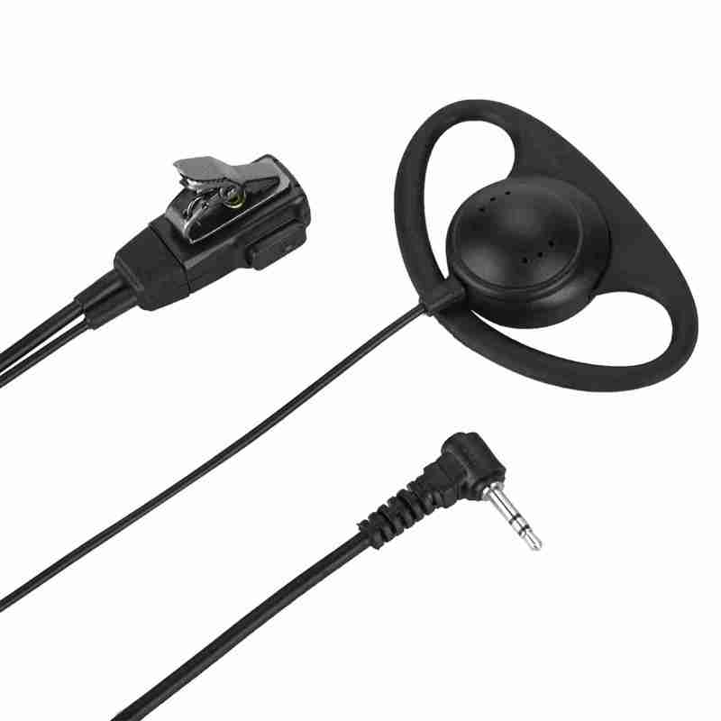 Radio Headset: 2.5mm Plug, Sensitive PTT Button, D-Type Earhook - Comfortable Secure Fit, Durable Build Surveillance Earphone for Security Teams, Bodyguards - Image 3