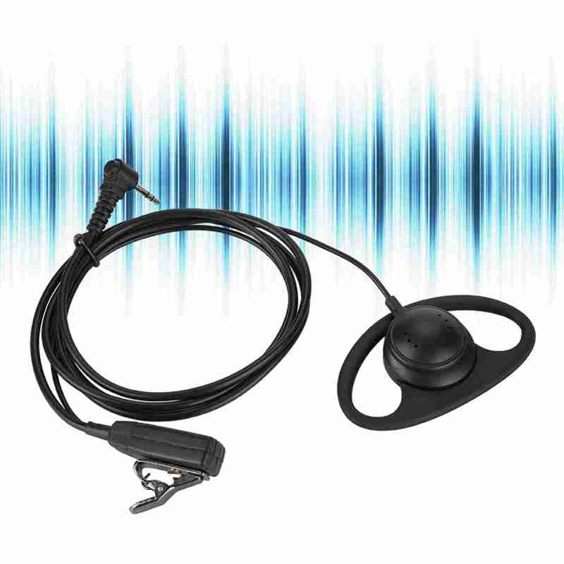 Radio Headset: 2.5mm Plug, Sensitive PTT Button, D-Type Earhook - Comfortable Secure Fit, Durable Build Surveillance Earphone for Security Teams, Bodyguards - Image 4