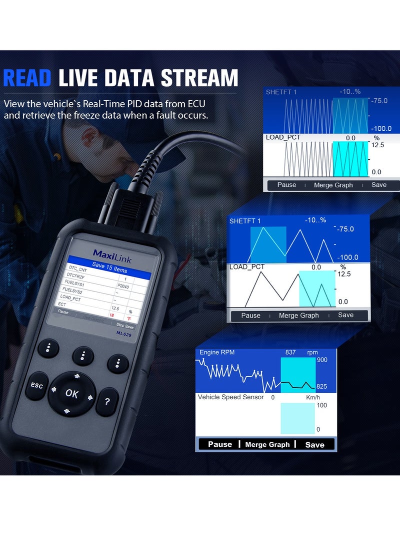 Autel - ML629 OBD2 Scanner Channel Detection Instrument - Image 1