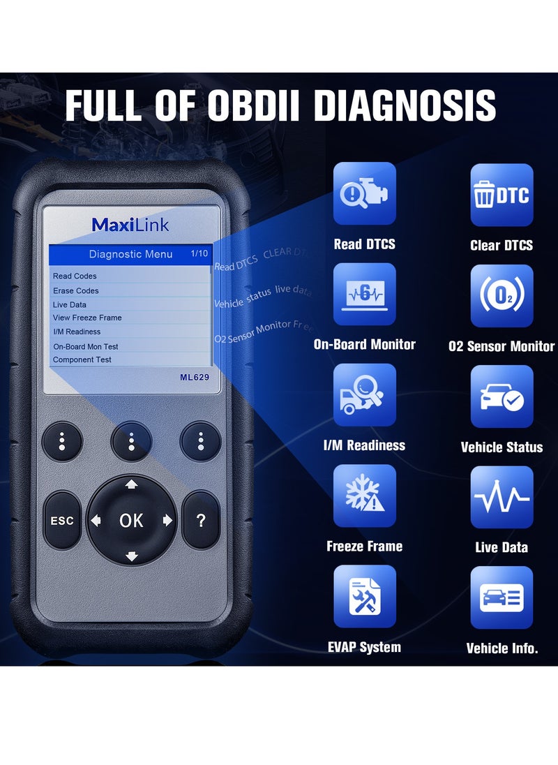 Autel - ML629 OBD2 Scanner Channel Detection Instrument - Image 1
