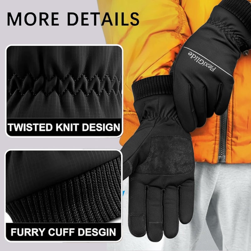 Whiteleopard Women's Winter Gloves Warm Lining - Cozy Wool Knit Thick Gloves Mittens - Image 4