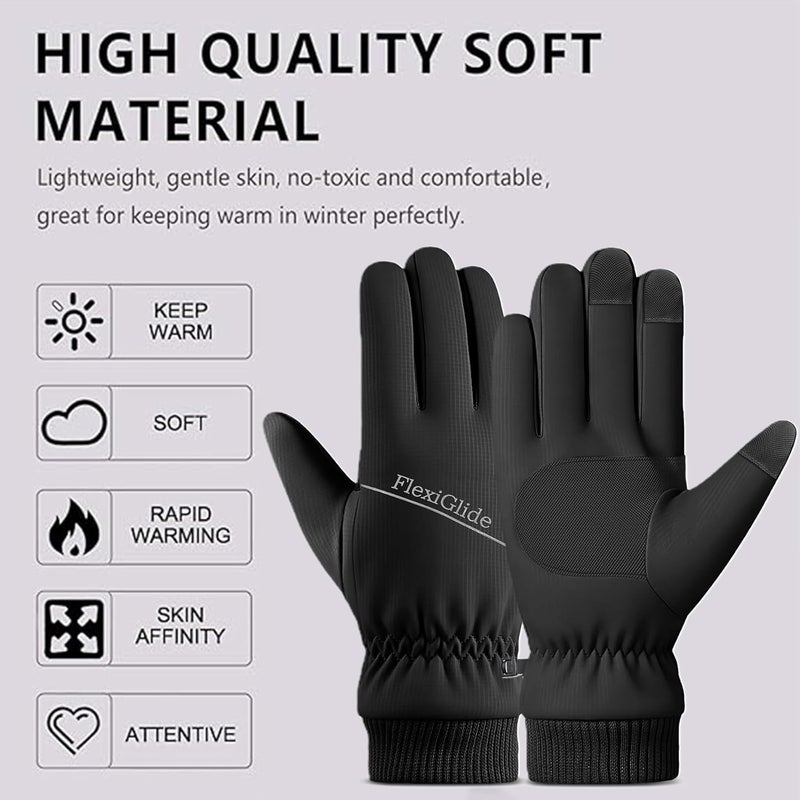 Whiteleopard Women's Winter Gloves Warm Lining - Cozy Wool Knit Thick Gloves Mittens - Image 3