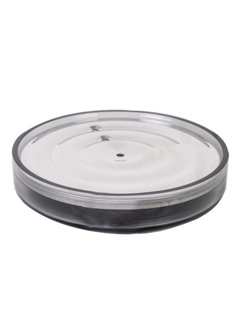 Lima XL Elegant and Modern Design Round Plastic Soap Dish Black