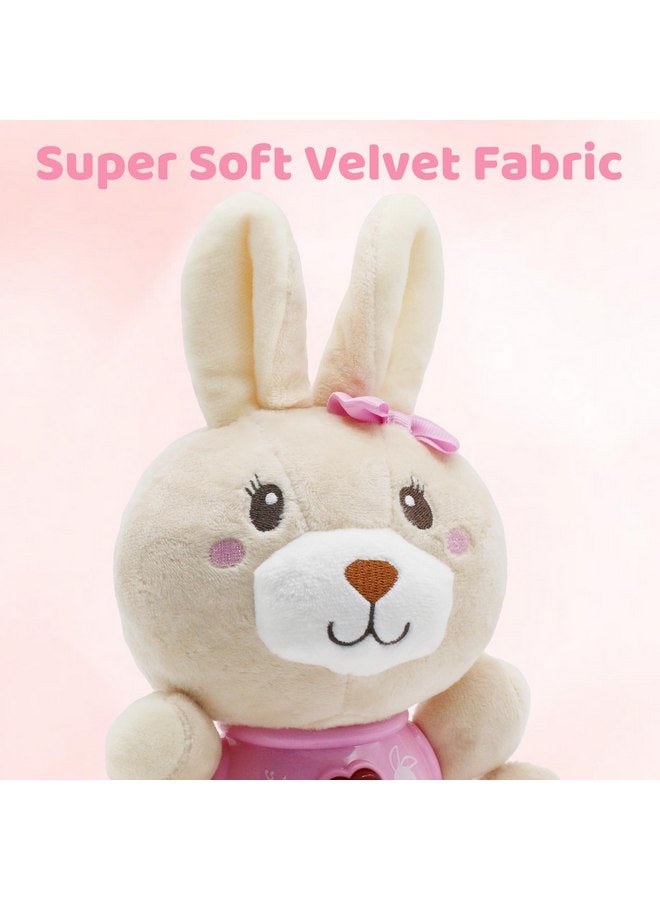 HAPTIME HAPTIME Baby Bunny Toys 6-12 Months, Infant Toys 0-6 Months, Newborn Girl Music Tummy Toy Plush Stuffed Animal, Baby Easter Basket Stuffers Birthday Shower Gift for 0 1 3 6 9 12 18 Months Girls  - Image 4