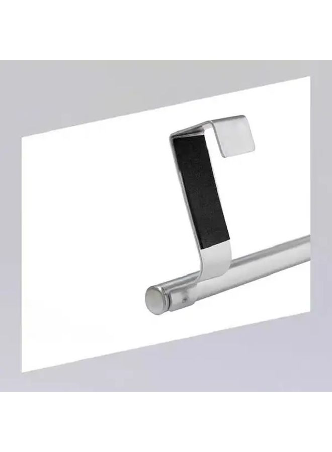 2pcs Silver And Black Kitchen Cabinet Door Single Bar Towel Rack No Drill Mounting Stainless Steel Over The Door Towel Holder For Bathroom And Kitchen Organization - Image 5