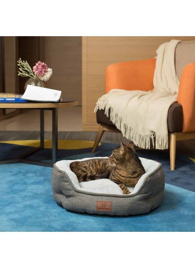 WINDRACING - Cat Beds For Indoor Cats,Small Dog Bed,Cuddler Dog Beds,Calming Dog Bed Donut,Soft Anxiety Cozy Pet Beds,Puppy Bed For Small/Medium Dogs Washable Roun - Image 1