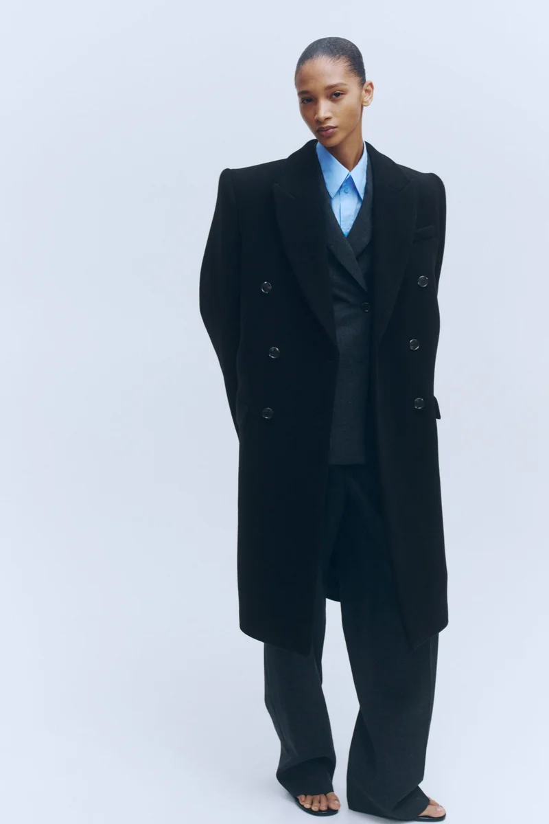 Double-Breasted Wool Coat - Wardrobe.NYC