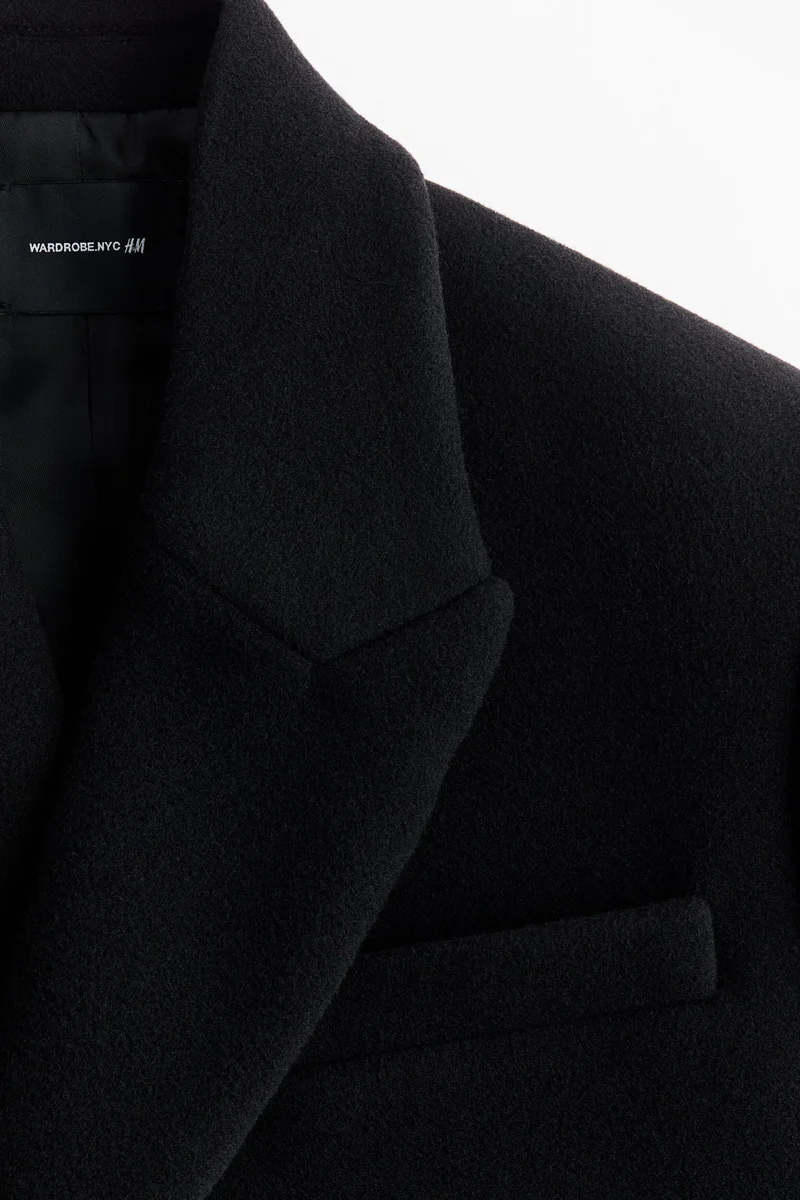 H&M  Double-Breasted Wool Coat - Wardrobe.NYC for Women | Best Price UAE