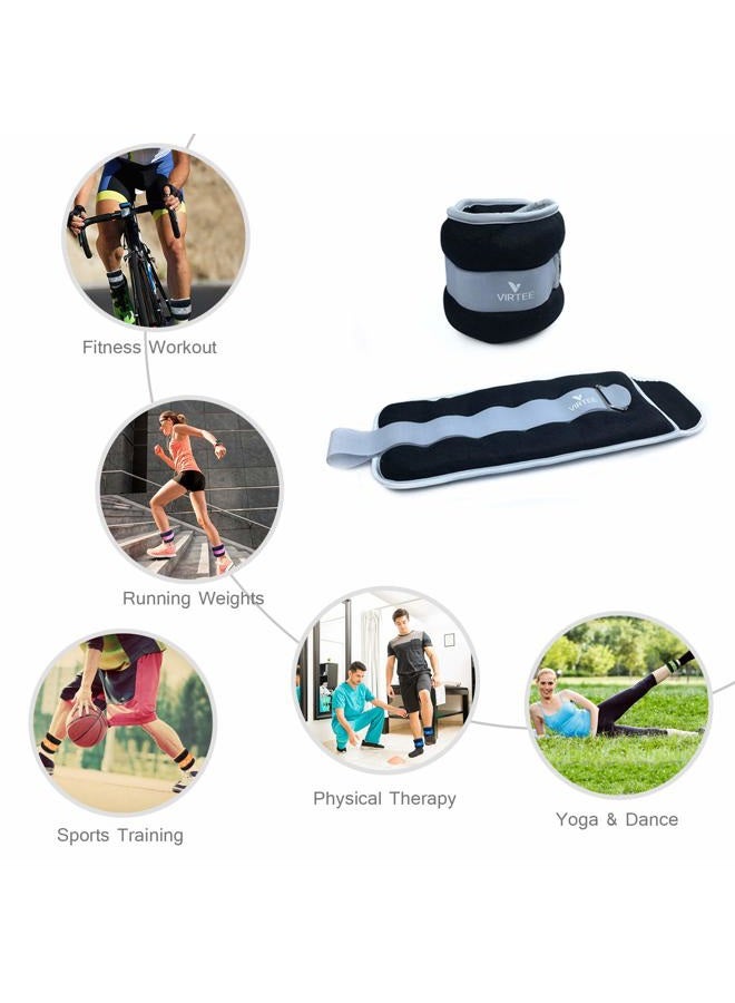 Virtee Ankle/Wrist Weights for Women, Men, Kids - Arm Leg Weights Set with Adjustable Strap - Running, Jogging, Gymnastic, Physical Therapy, Fitness - Choice of 1 lb 2 lbs 3 lbs 4 lbs 6 lbs 8 lbs 10 lbs - Image 3