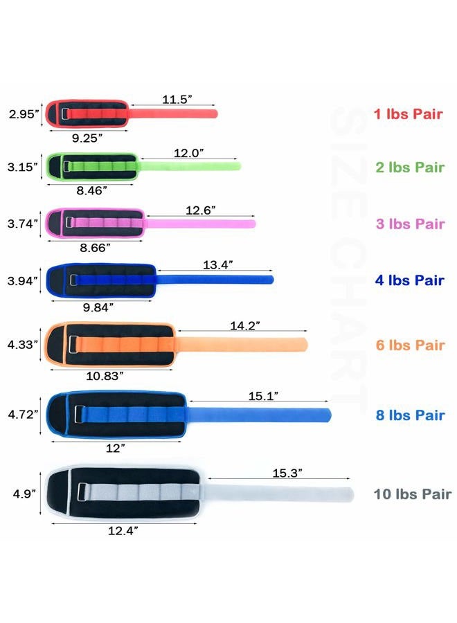 Virtee Ankle/Wrist Weights for Women, Men, Kids - Arm Leg Weights Set with Adjustable Strap - Running, Jogging, Gymnastic, Physical Therapy, Fitness - Choice of 1 lb 2 lbs 3 lbs 4 lbs 6 lbs 8 lbs 10 lbs - Image 5