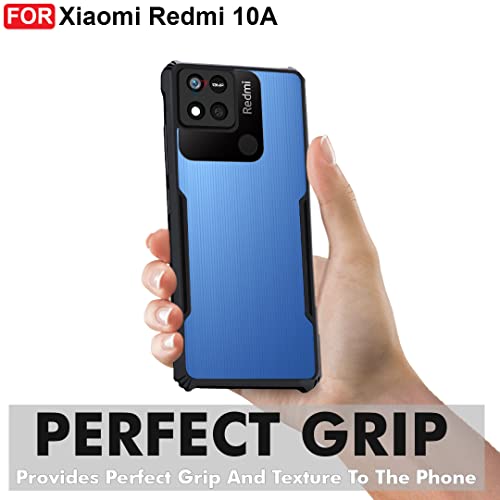 CEDO Backcover for Redmi 10A / Poco C31 (4G) | Camera Protection Shockproof Bumper-Edge | Acrylic Crystal Clear 360 Degree Protection TPU+PC | Transparent Eagle Back Case Cover (Black) - Image 3