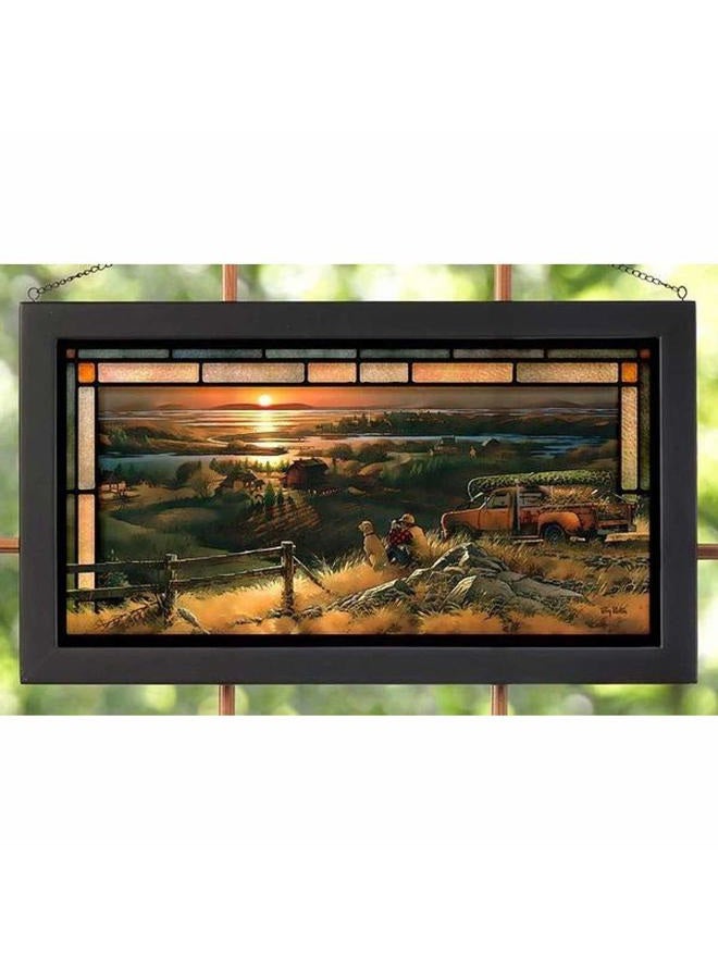 Wild Wings 5386500001 Stained Glass Wall Art, 23-inch Width (Best Friends) - Image 1