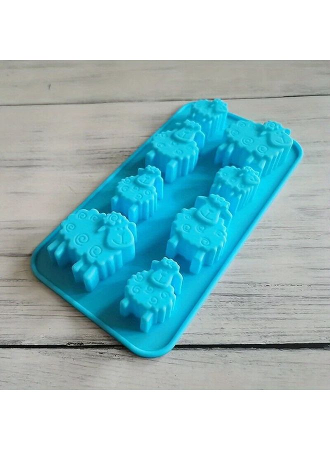 1 قطعة 8 ثقوب قالب سيليكون صابون على شكل حيوان خروف DIY صنع الحرف اليدوية - Image 2