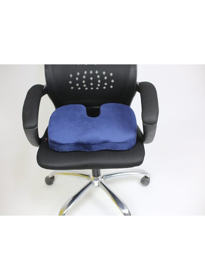 HT Medical anti-slip orthopedic seat cushion for all chairs that relieves fistula and back pain, sciatica, osteoarthritis and hemorrhoids, blue, German foam - Image 2