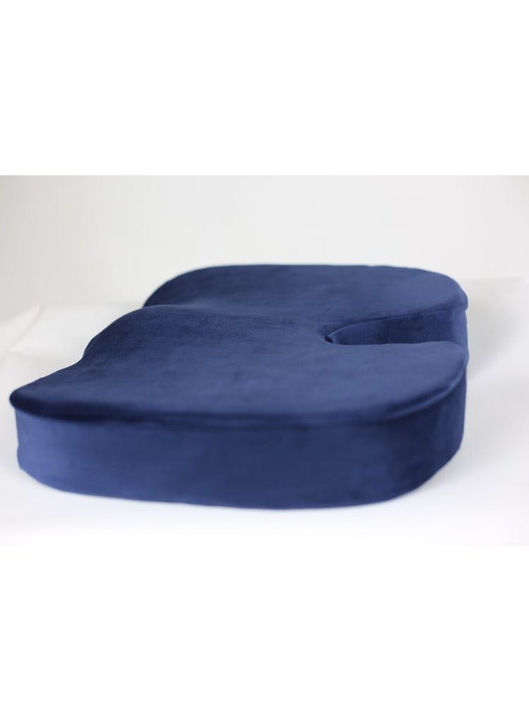 HT Medical anti-slip orthopedic seat cushion for all chairs that relieves fistula and back pain, sciatica, osteoarthritis and hemorrhoids, blue, German foam - Image 3