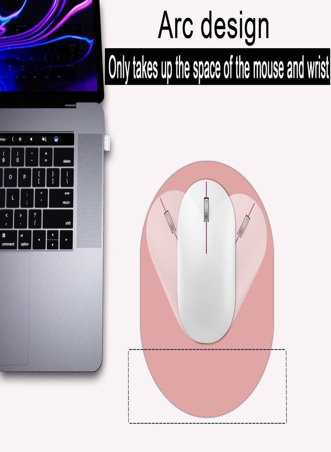 IRIDESCENT Small Mouse pad, Portable, Waterproof Non-Slip Rubber Bottom, Suitable for Wireless Mouse, Laptop Keyboard Tray for Both Men and Women, Office Travel Pink 5.5x7.5in - Image 2