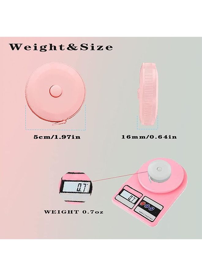 Sewing Tape Measure 3 Pieces Measuring Tape Retracting Double Sided Measuring Tape for Pocket Body Tailor Sewing Craft Cloth Retractable Inches to 60 and Metric to 1.5m - Image 2