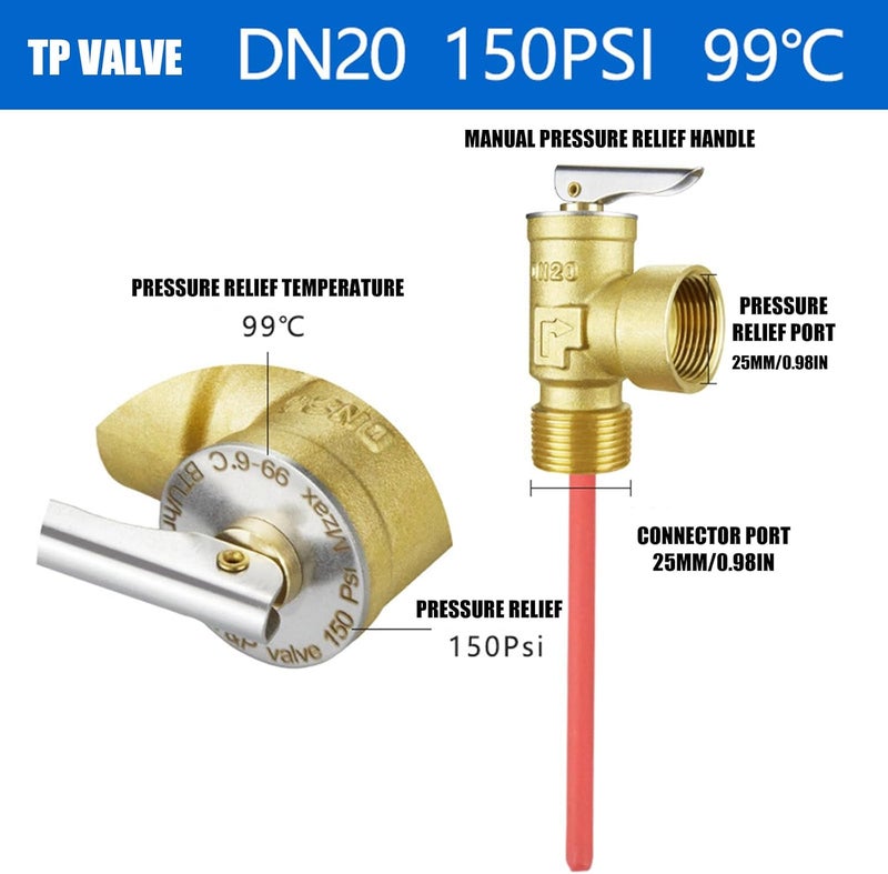 ordinarYone Automatic Temperature and Pressure Valves for Automatic Water Heating Valves for Motorhome and Home - Image 5