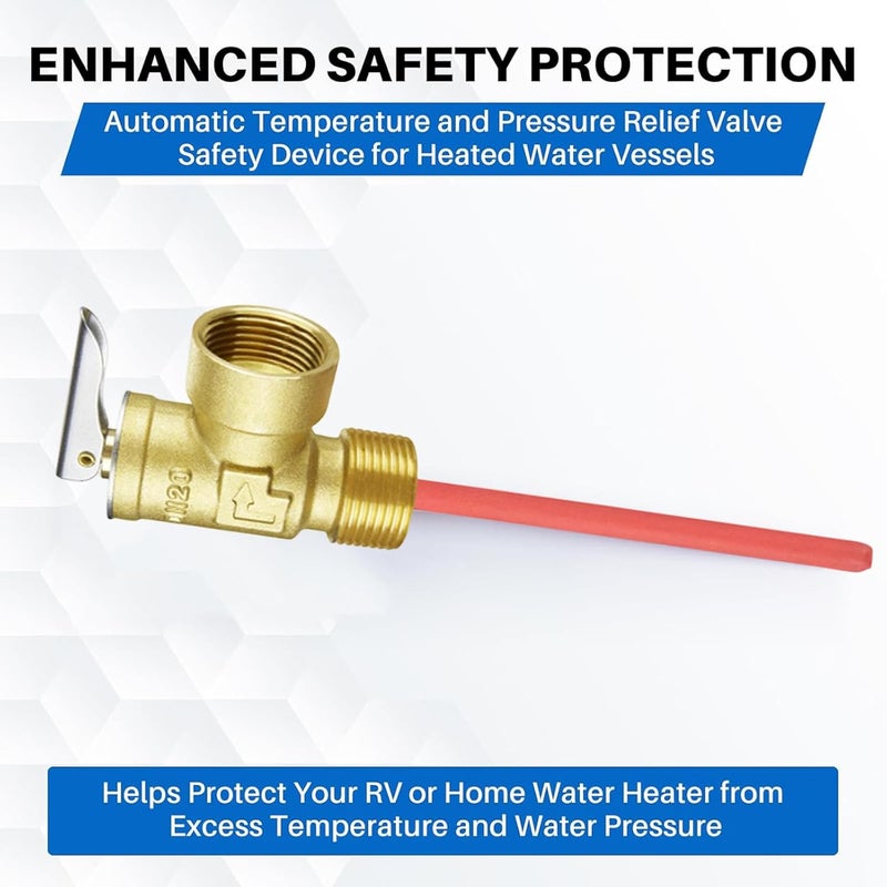 ordinarYone Automatic Temperature and Pressure Valves for Automatic Water Heating Valves for Motorhome and Home - Image 2