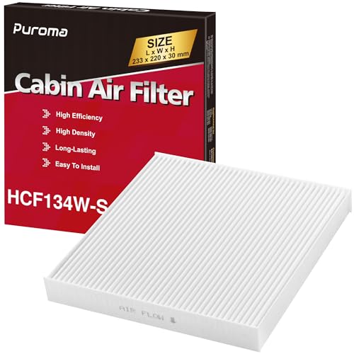Puroma 1 Pack Cabin Air Filter with Multiple Fiber Layers Replacement for CP134 CF10134 Honda Civic CRV Odyssey Pilot Accord Ridgeline Passport and Acura CSX ILX MDX RDX TLX RLX - Image 1
