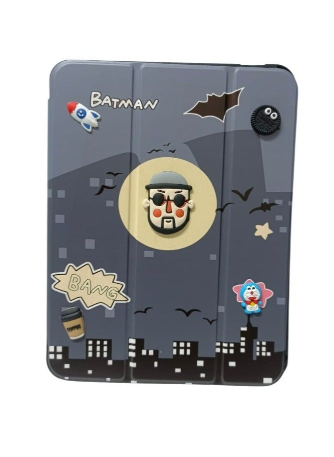 3D Cartoon-Style 3D Print Folio Case Trifold Stand Case for iPad 10th Generation Case 2022 iPad 10.9 Inch Case, iPad 10 Case Slim Stand Hard Shell Back Protective Smart Cover for 10.9” iPad 10th Gen 2022 Release A2696 A2757 A2777 - Image 1