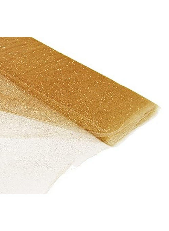 ProKart Premium Net Fabric Mesh Solid Glitter Cloth for Flower Bouquet, Trousseau Packing, Fabric for Gift Wrapping, Party Hall Decor, Sweet Boxes, Gift Decoration (10 Meters, Rich Golden) - Image 4