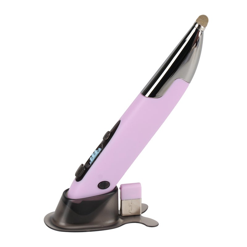 Three Mode 2.4G+BT3.0+5.0 Wireless Optical Pen 800/1200/1600DPI Rechargeable Pocket Pen for PC Laptop Computer Purple - Image 4