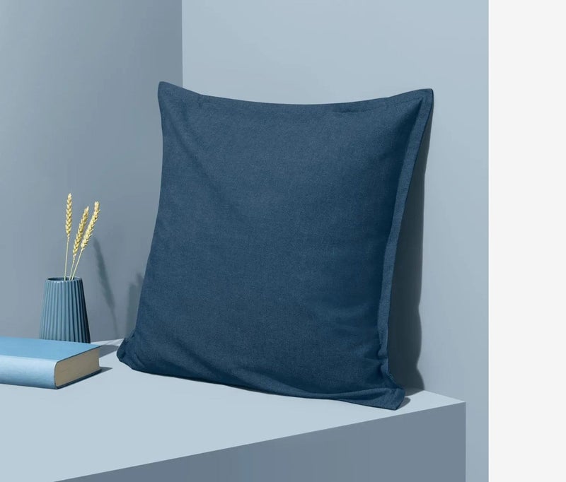 Tchibo Throw Pillow Cover 50 x 50 cm, Blue Denim  - Image 1