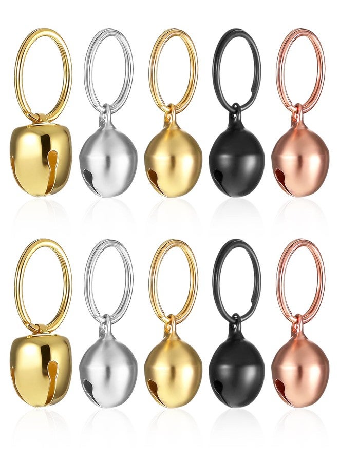 Psiriol 10 Pcs Small Bell for Dog Collar, 1/2 Inch Dog Bells, Pet Dogs and Cats Collar Bells for Puppy Collars, Pet Collar Accessories, Secure Attachment, Clear Ringing Sound - Image 1