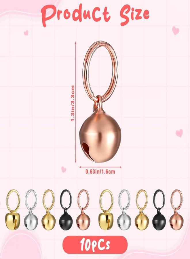 Psiriol 10 Pcs Small Bell for Dog Collar, 1/2 Inch Dog Bells, Pet Dogs and Cats Collar Bells for Puppy Collars, Pet Collar Accessories, Secure Attachment, Clear Ringing Sound - Image 2