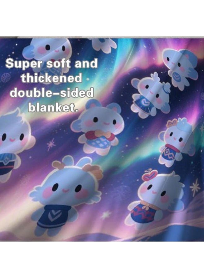 general Baby and children's cartoon flannel thin blanket (warm and comfortable, suitable for sleep, game use) 70cm*100cm - Image 1