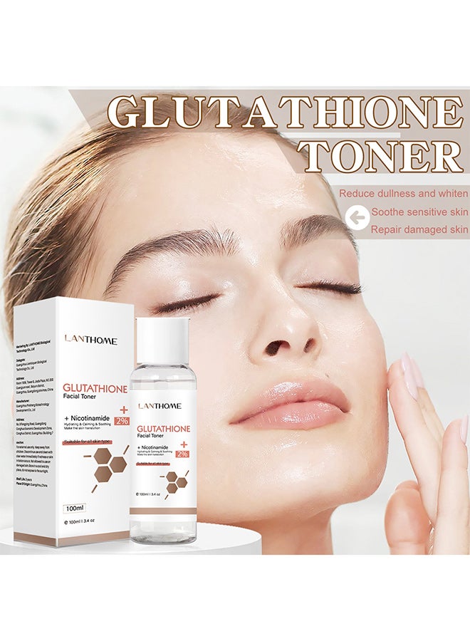 لانثوم تونر الجلوتاثيون، مرطب ومرطب بشكل معتدل - Image 2