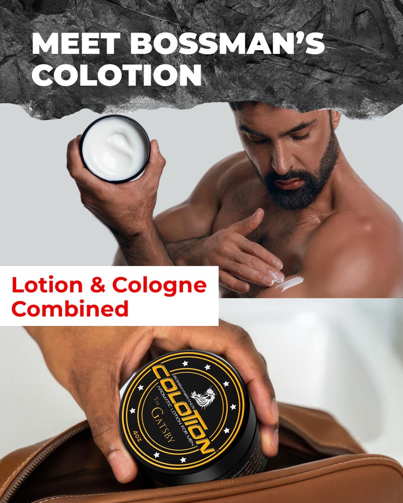 Bossman Colotion â€“ 2-in-1 Body Lotion & Cologne for Men â€“ Long-Lasting, Hydrating, Soothing Moisturizer for Men â€“ Suits All Skin Types for Daily Use â€“ The Gatsby Scent - Image 2