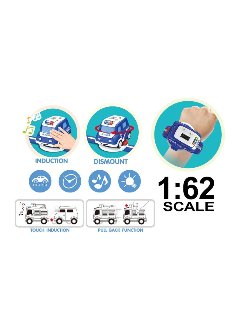 STEM 1:62 Alloy Watch Q Version Car Interactive Induction with Light Music- Assorted Color  - Image 3